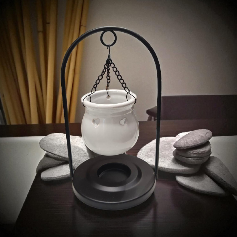 Hornito Caldera Colgante Blanco 18cm