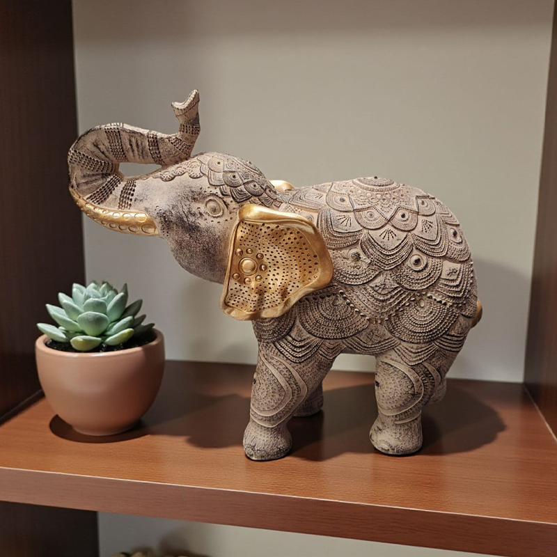 Elefante Orejas Doradas 28cm