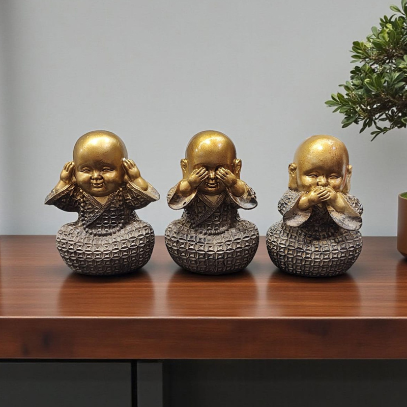 Tres Budas Sabios de 10cm