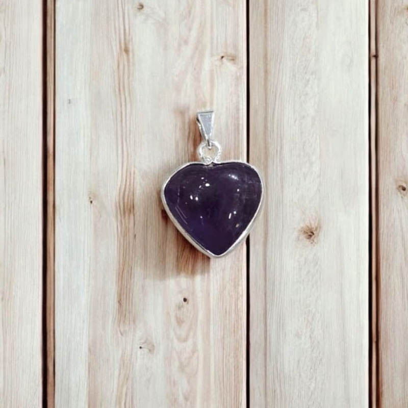 Dije Gema Amatista Corazon con Virola