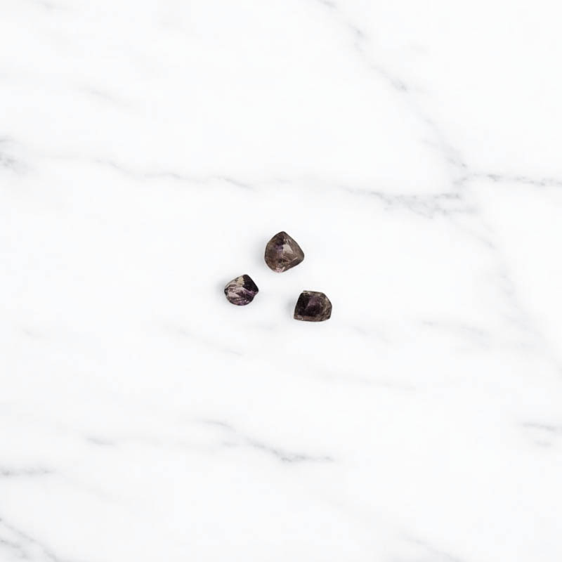 Diamante Herkimer Amatista 0.7 a 1cm