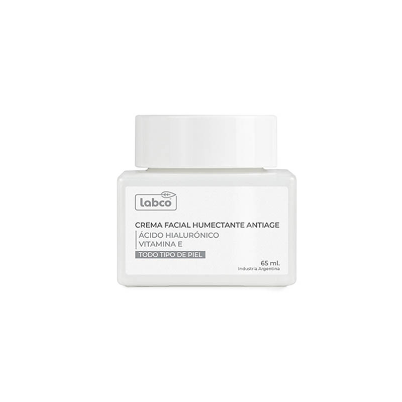 Crema Facial Humectante Antiage con Acido Hialuronico y Vitamina E 65ml, Labco