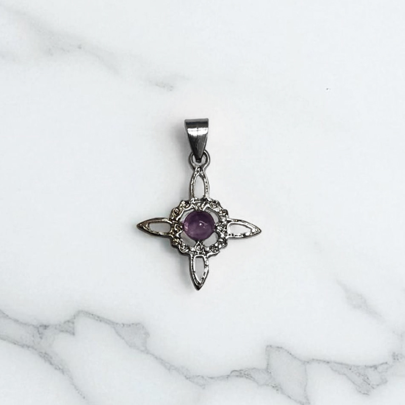 Dije Nudo de Brujas Mini Amatista Rolada