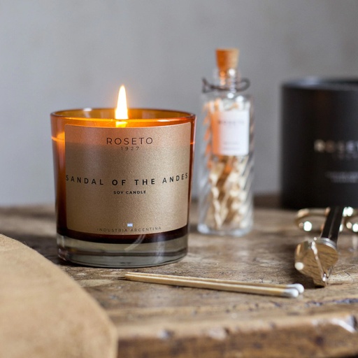 Vela Aromática Roseto Sandal of the Andes 250g