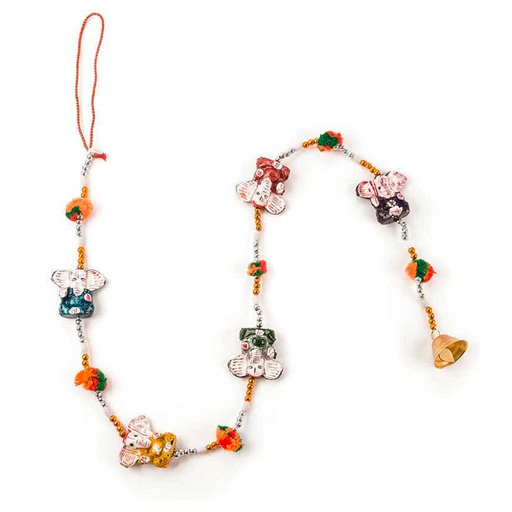 Tira Hindú Resina con 5 Ganeshas Colores Varios