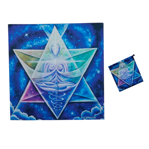 Paño de Tarot 70x70cm, Merkaba
