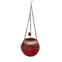 Porta Velas Colgante Rojo 40cm N°7