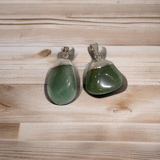 Dije Gema Cuarzo Verde Rolado