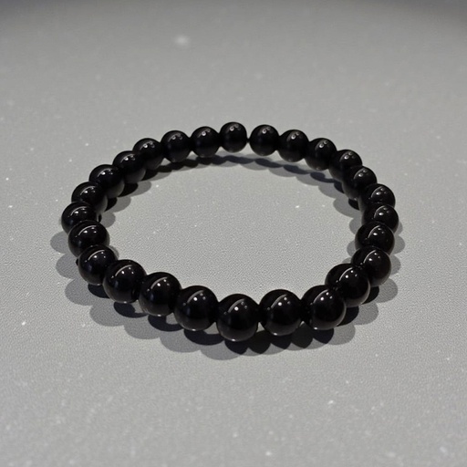 Pulsera Gema Obsidiana Esfera 6mm