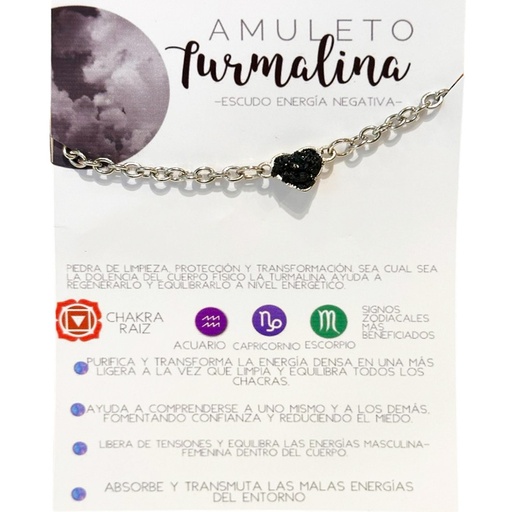 Pulsera Gema Corazon con Turmalina