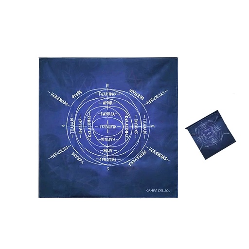Paño de Tarot 70x70cm, Campo del Sol Colores Varios