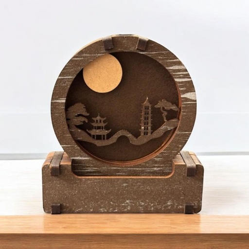 Cascada de Humo Madera Noche Colores Varios