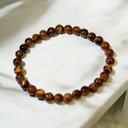 Pulsera Gema Ojo de Tigre Elástica Esferas 6mm