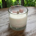 Vela de Soja Aromatica Citrus, Crystal Energy Cuarzo Rosa con Bolsita, Las Casianas