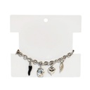 Pulsera Trendy Plateada con Cuerno, Gatito, Corazon y Ala