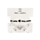 Pulsera Elastica Negra con Corazon