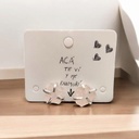 Aros Gema Cuarzo Rosa Bruto