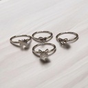 Anillo Acero Mariposas Varias