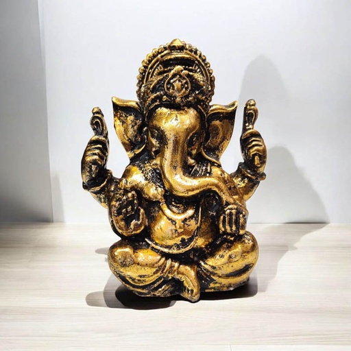 Ganesha Dorado Resina 12cm