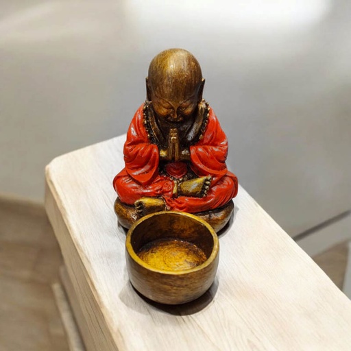 Portavelas Buda Rojo