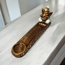 Porta Sahumerio y Porta Velas Ganesha Verde Agua