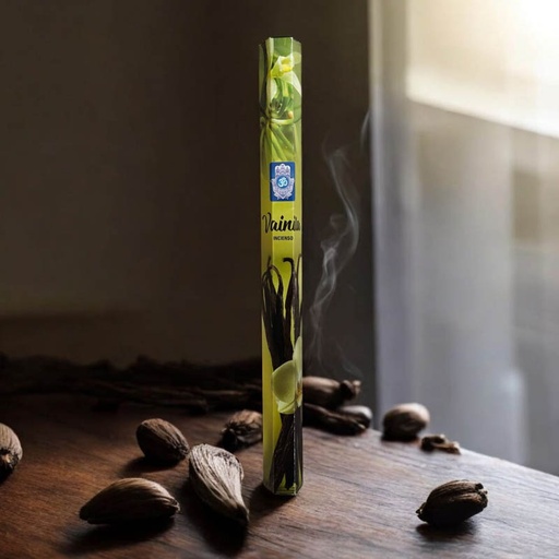 Sahumerio Long New Moon Vainilla 10u