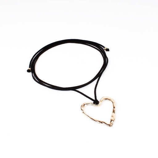 Collar Gamuza Corbatero Love Soul Gold