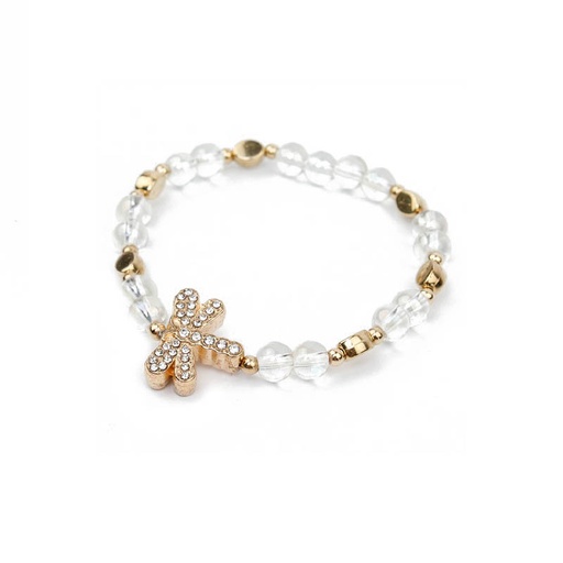 [88675] Pulsera Elastica Cristal Libelula