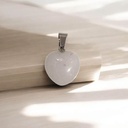 Dije Gema Cuarzo Cristal Corazon