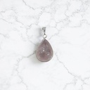 Dije Gema Cuarzo Rosa Gota con Virola