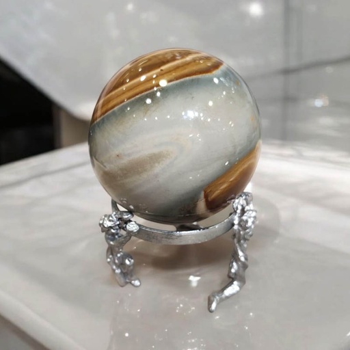 Esfera Jaspe Multicolor 6.6cm con Base