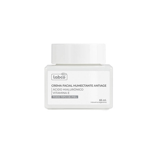 Crema Facial Humectante Antiage con Acido Hialuronico y Vitamina E 65ml, Labco