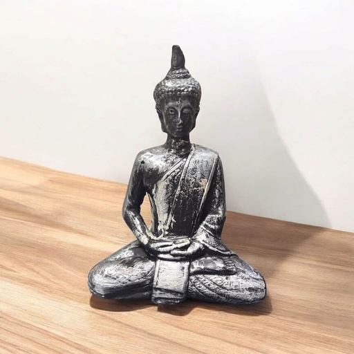 Buda Gris Meditando 19cm