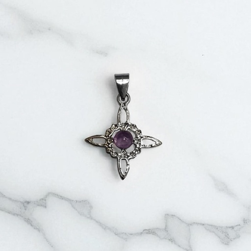 Dije Nudo de Brujas Mini Amatista Rolada