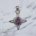 Dije Nudo de Brujas Mediano con Amatista en Bruto