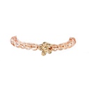 Pulsera Hilo Beige Golden Flower