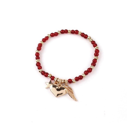 Pulsera Elastica Roja Wings Love