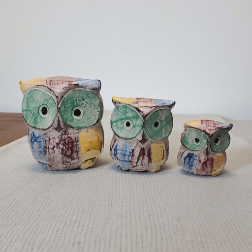 Buho Madera Tricolor