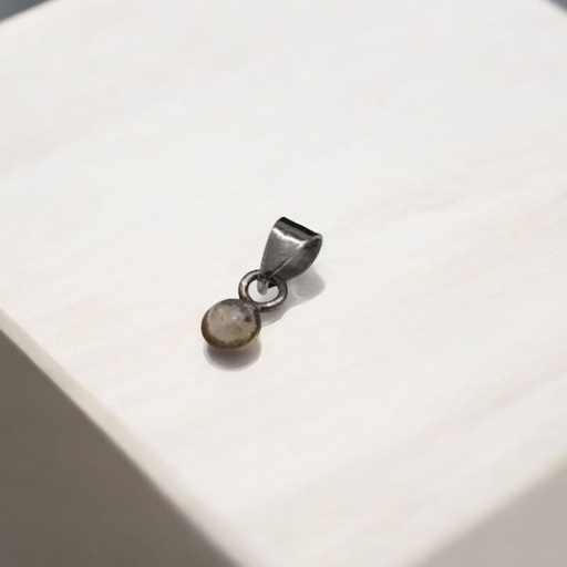 Dije Gema Piedra de la Luna Adularia Mini Circulo