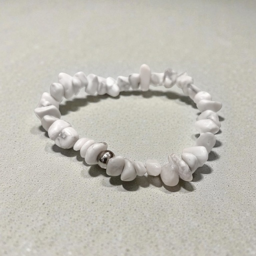 Pulsera Gema Howlita Escallas